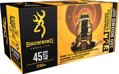 Browning Ammo B191800454 Training & Practice  45 ACP 230 gr Full Metal Jacket (FMJ) 100 Bx/ 5 Cs (Value Pack)